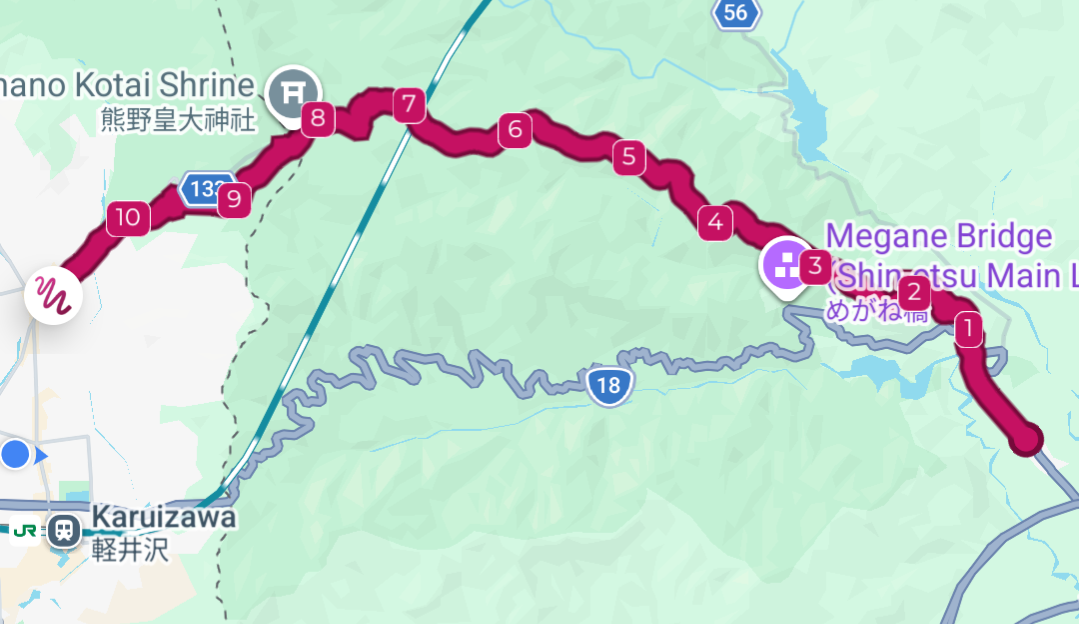 The path from Sakamoto-shuku to Karuizawa-shuku