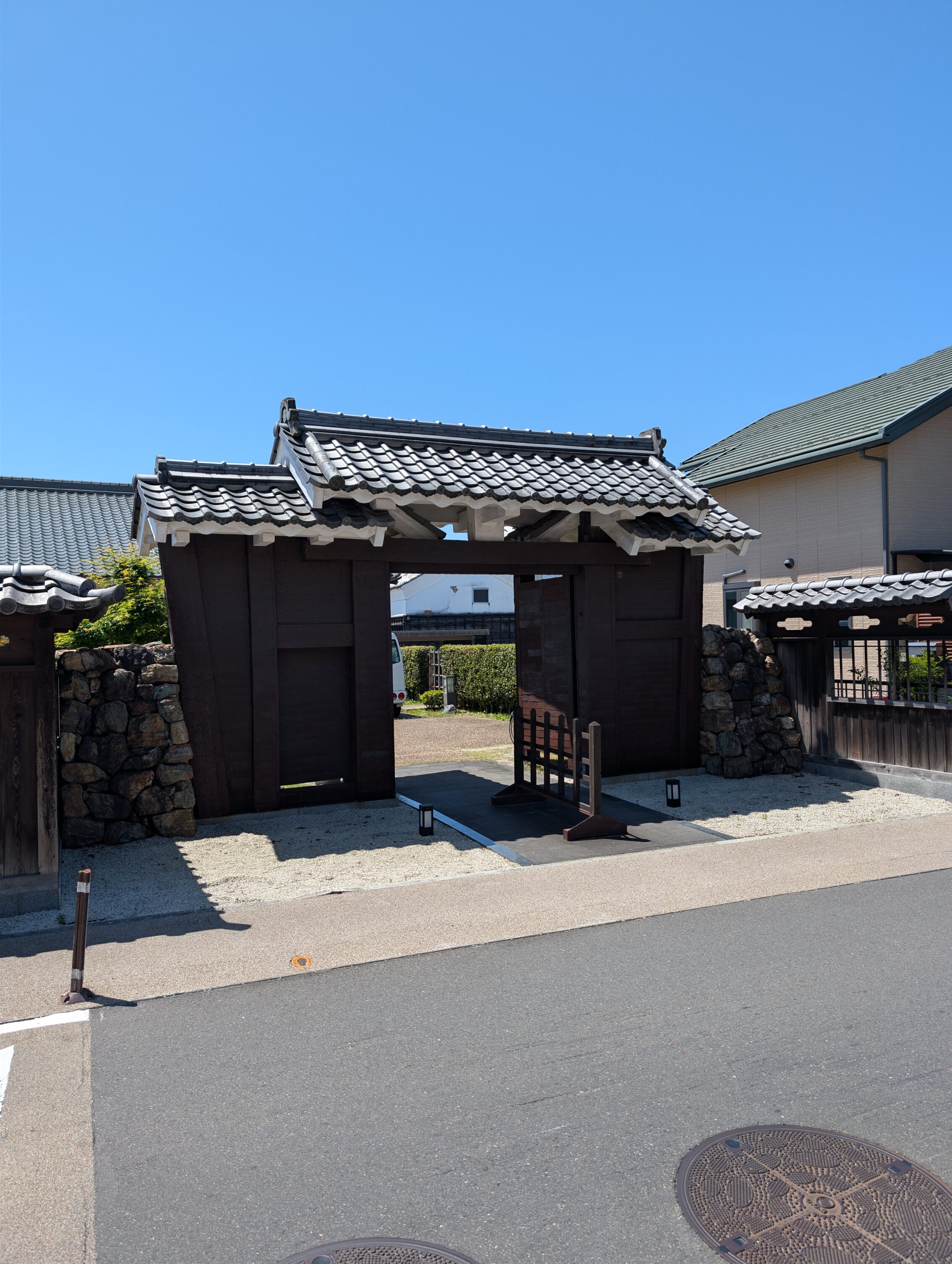 A gate that belonged to a castle.