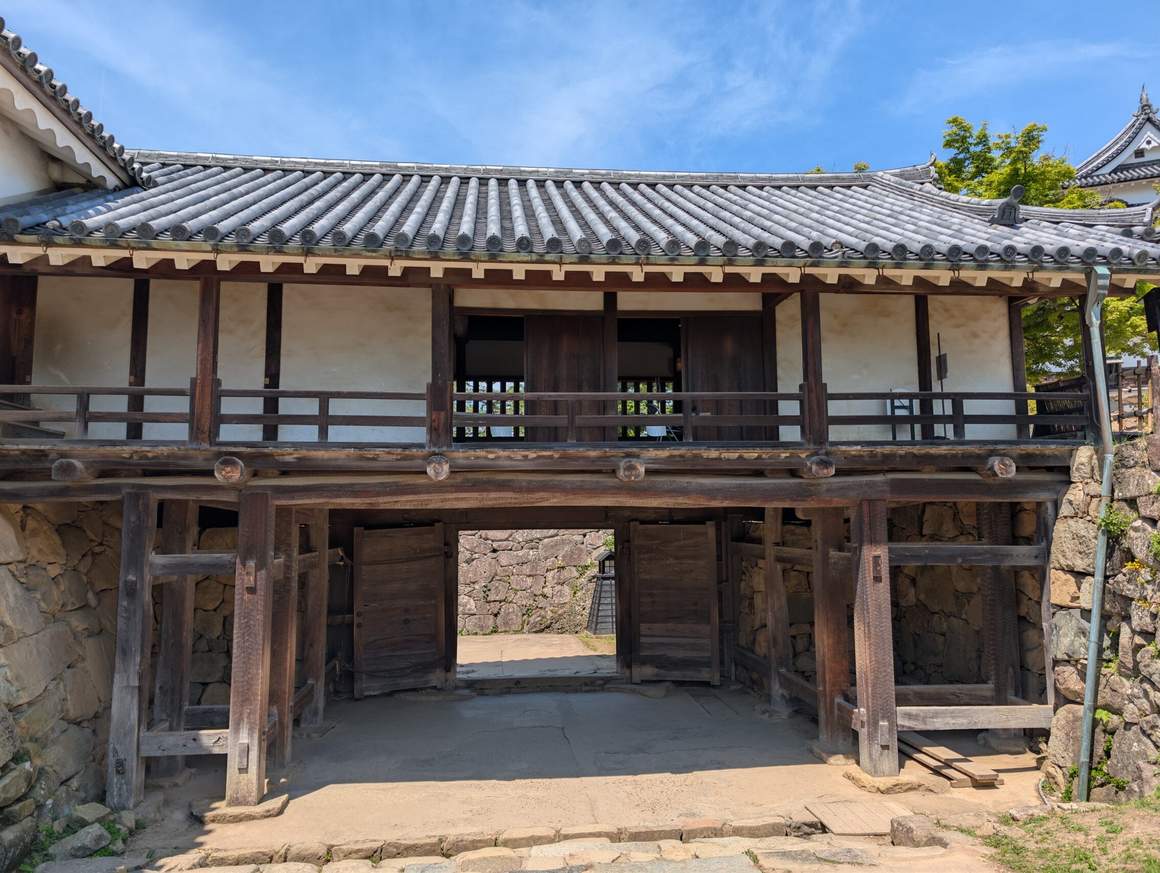 A wooden gate inside the castle, to create further protective layers.